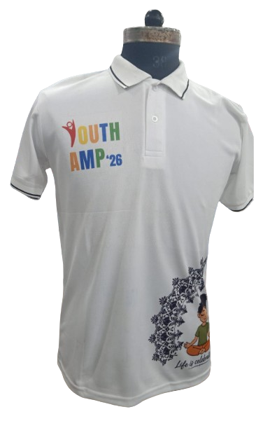 T-SHIRT SAP MATTY WHITE WITH BLACK TIPPING STYLE NO SMTS-01 PRICE RS 195 Per Piece