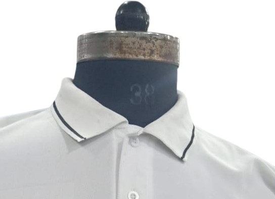 T-SHIRT SAP MATTY WHITE WITH BLACK TIPPING STYLE NO SMTS-01 PRICE RS 195 Per Piece