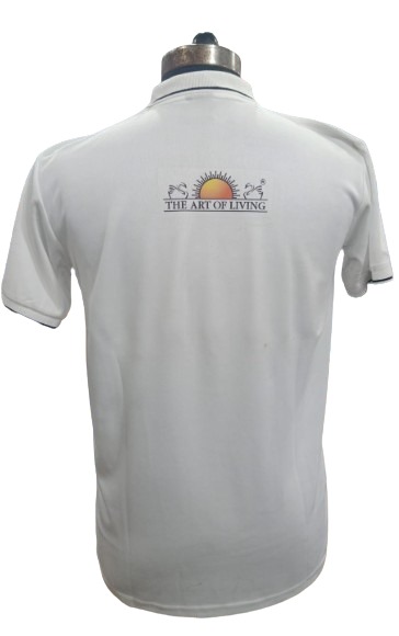 T-SHIRT SAP MATTY WHITE WITH BLACK TIPPING STYLE NO SMTS-01 PRICE RS 195 Per Piece
