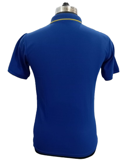 T-SHIRT SAP MATTY BLUE WITH GOLDEN TIPPING STYLE NO SMTS-04 PRICE RS 195 Per Piece