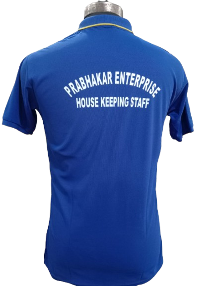 T-SHIRT SAP MATTY BLUE WITH GOLDEN TIPPING STYLE NO SMTS-04 PRICE RS 195 Per Piece
