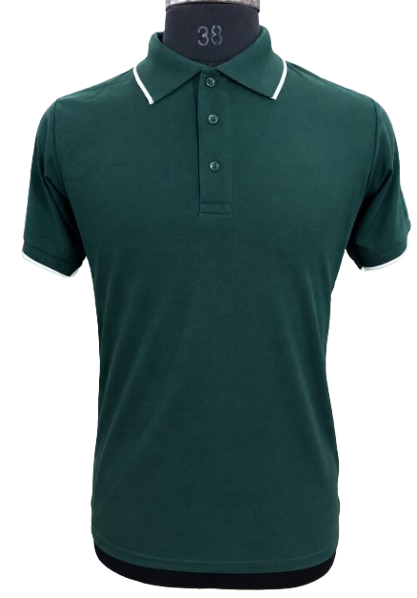 T-SHIRT SAP MATTY GREEN WITH WHITE TIPPING STYLE NO SMTS- 08 PRICE RS 195 Per Piece