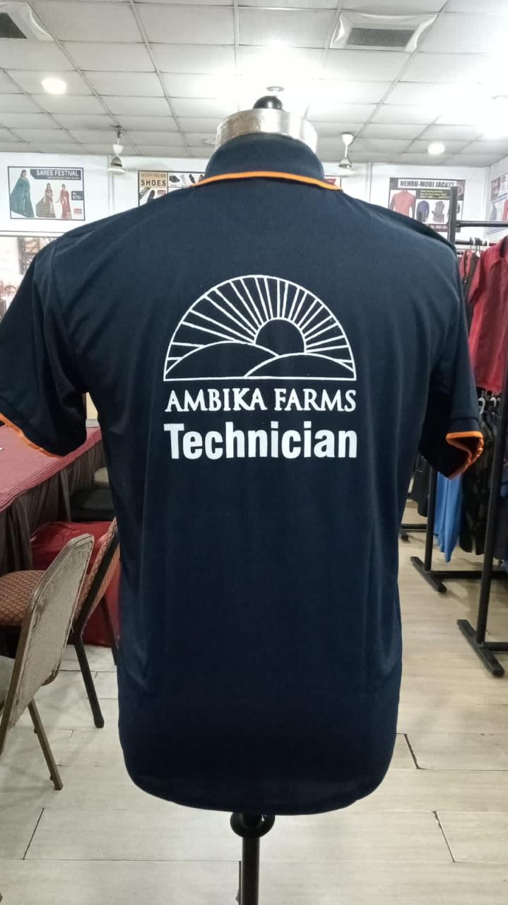 Tshirt Nblue with Orange Tipping. Premium T-Shirts – Sap Matti New Fusion Creations Rs 185