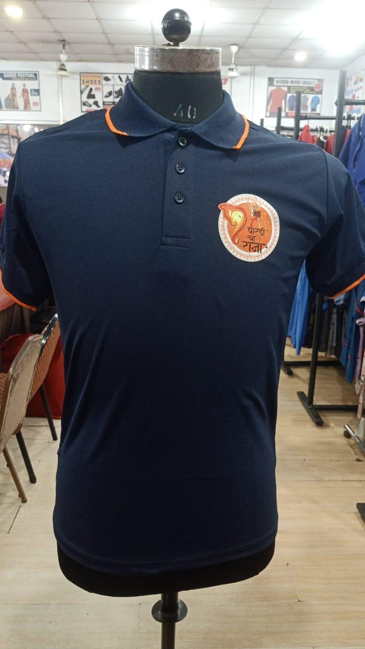 Tshirt Nblue with Orange Tipping. Premium T-Shirts – Sap Matti New Fusion Creations Rs 185