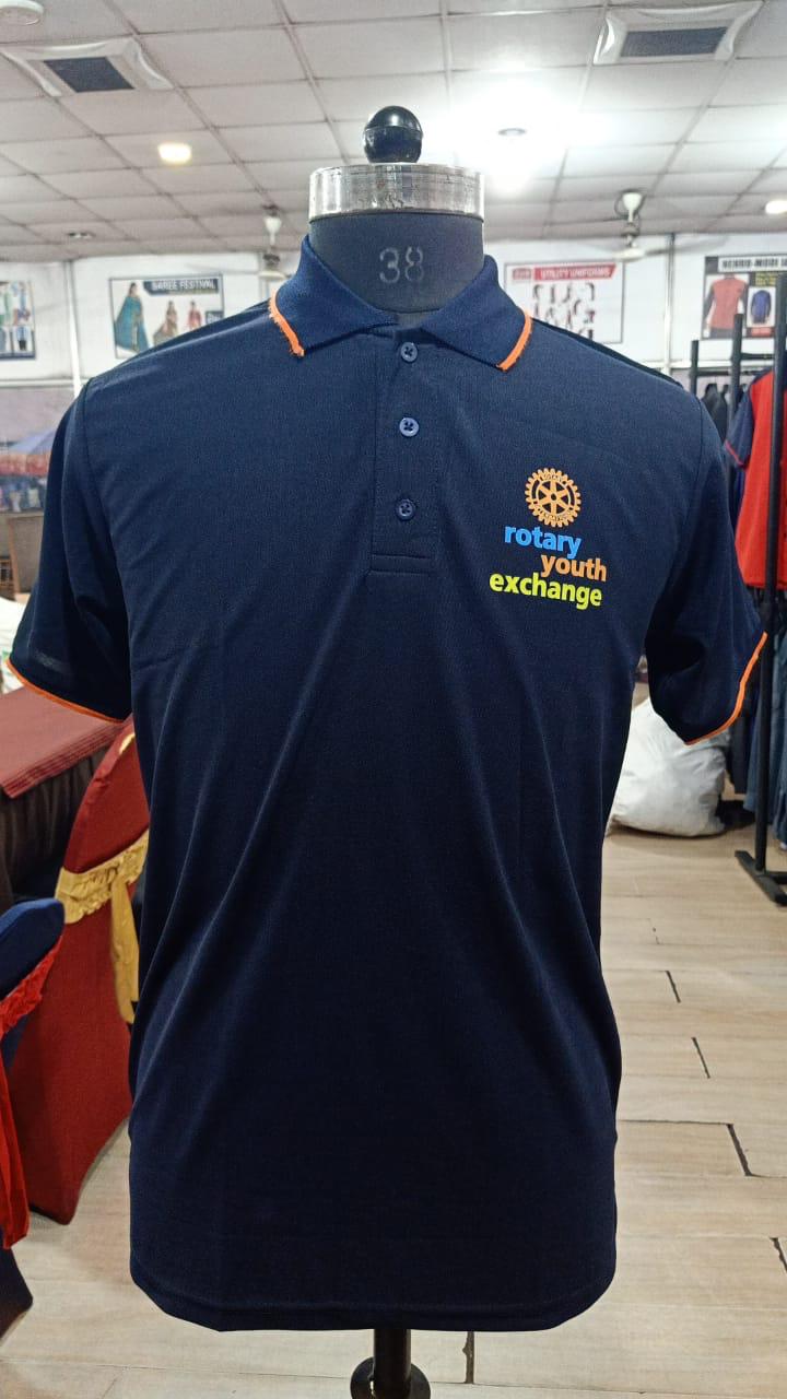 Tshirt Nblue with Orange Tipping. Premium T-Shirts – Sap Matti New Fusion Creations Rs 185