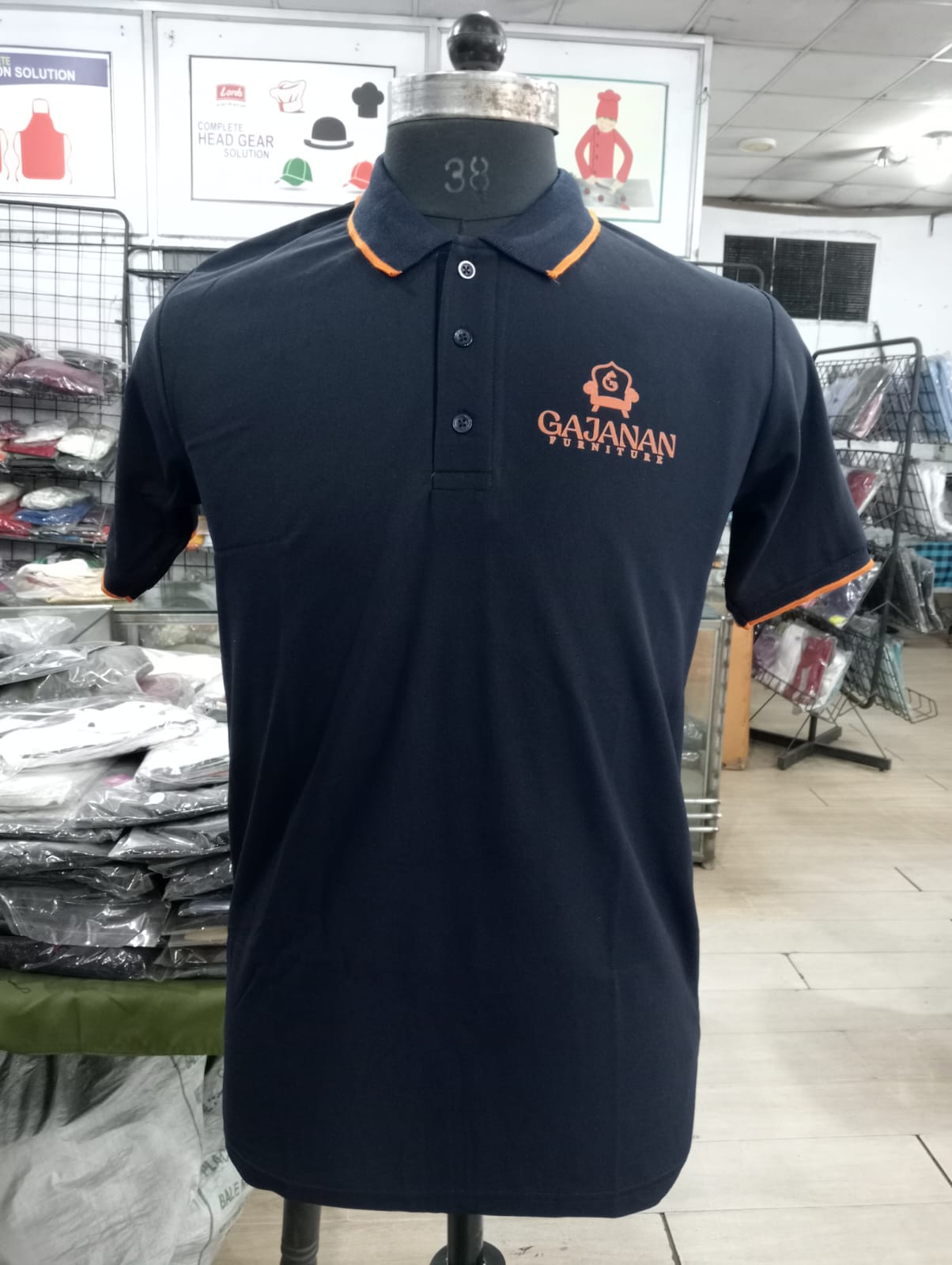 Tshirt Nblue with Orange Tipping. Premium T-Shirts – Sap Matti New Fusion Creations Rs 185