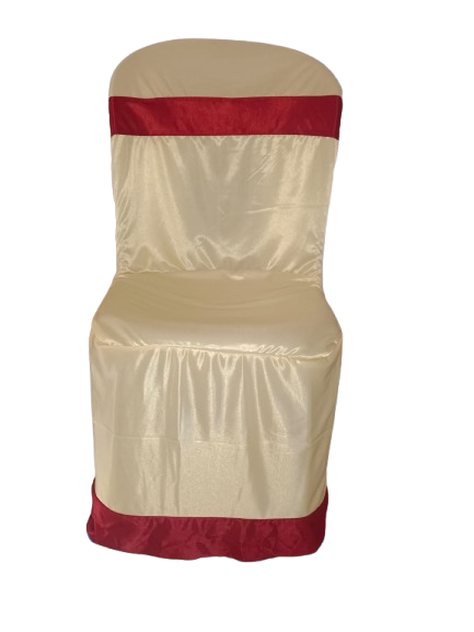 Plastic Armless Chair Cover Bright Lycra 28 Gauge with Contrast Band (Patta)