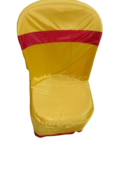 Plastic Armless Chair Cover Bright Lycra 28 Gauge with Contrast Band (Patta)