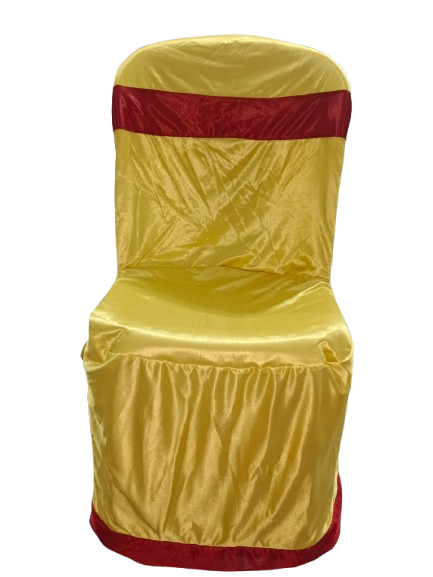 Plastic Armless Chair Cover Bright Lycra 28 Gauge with Contrast Band (Patta)
