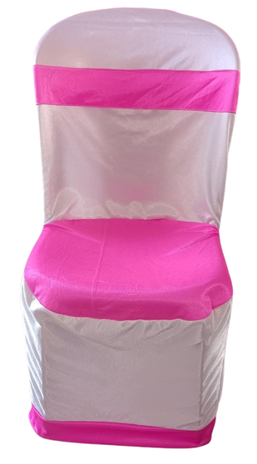 Plastic Armless Chair Cover Bright Lycra 28 Gauge with Contrast Band (Patta)