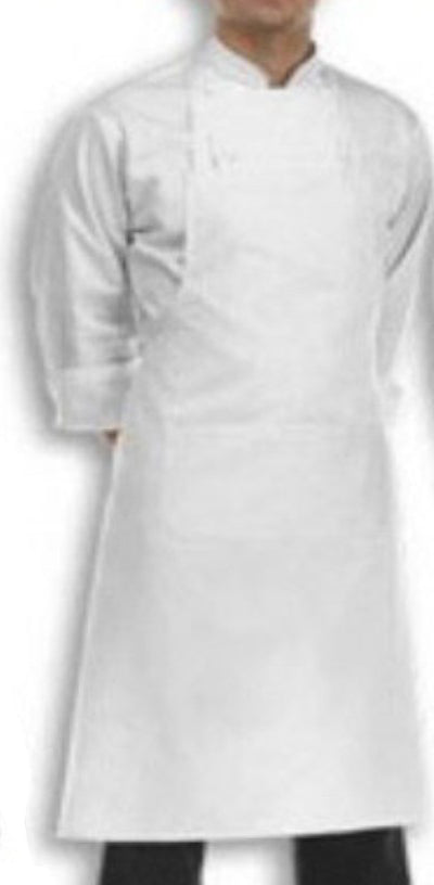 Apron Bib Gaberdine White Cook Moq 6