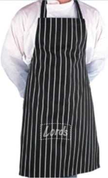 Apron Bib Black And White Single Striped Apron Code BA-07  Moq 6