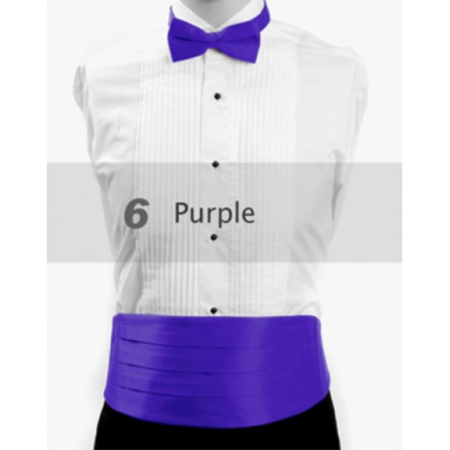 Cummerbund and Bow Tie Heavy Poly Silk Fabric CB-02
