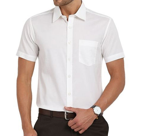 Shirt Half Sleeve White Color HSH-14
