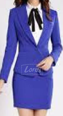 SUIT WOMEN'S SUIT ROYAL BLAZER, SKIRT ROYAL BLUE SHIRT & BOW TIE   PRICE RS 1495 PER SET
