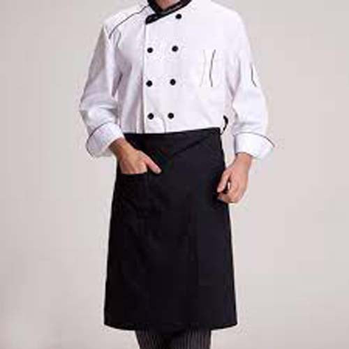 WAIST APRON LONG BLACK GEBERDINE BLENDED SUITING FABRIC RS 110 MINIMUM BUY 6 PIECE