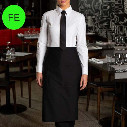 WAIST APRON LONG BLACK GEBERDINE BLENDED SUITING FABRIC RS 110 MINIMUM BUY 6 PIECE