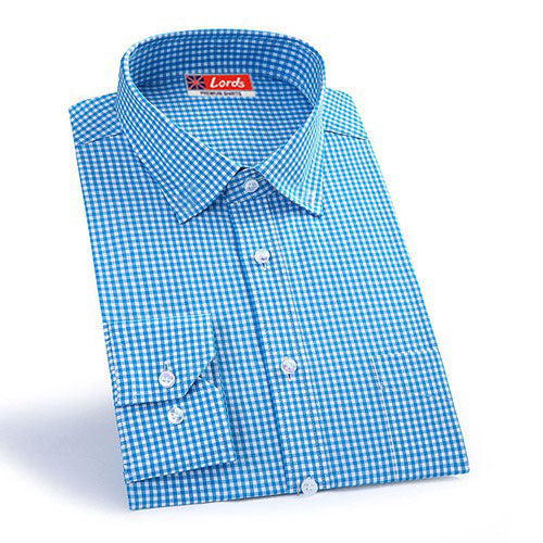 Shirt Siyaram Checks Shirt Blue And White Check SH-163