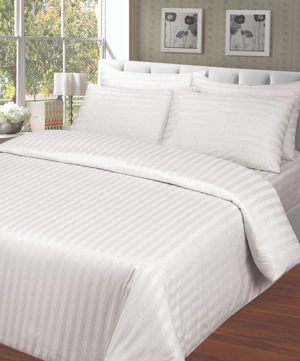 Bedsheet Bed Sheet Stripe 210 TC Cotton 40s Count Mill Fabric